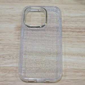 Cell Phone Case For iPhone 14 Pro 6.1" Slim Clear Glitter + Screen Protector